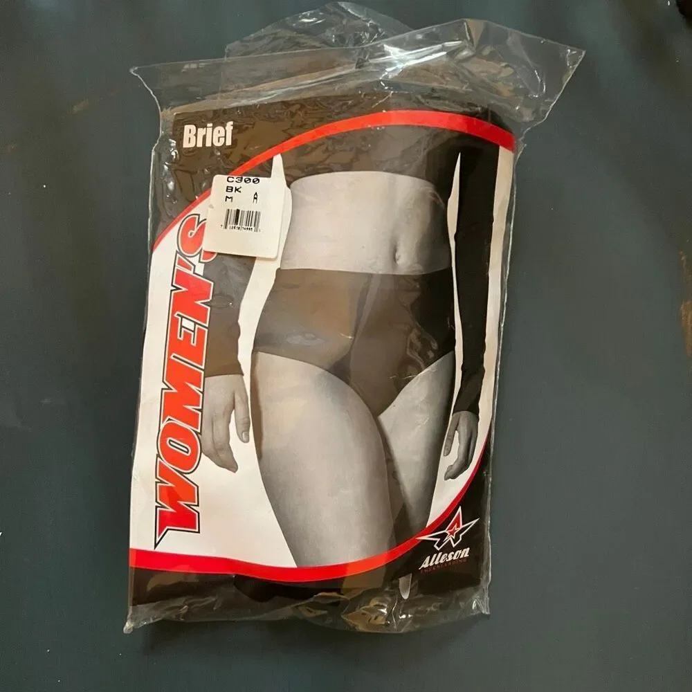 Alleson Cheerleading, Solid Black Athletic Brief Cheer Bloomers, Women’s Medium - Picture 2 of 5